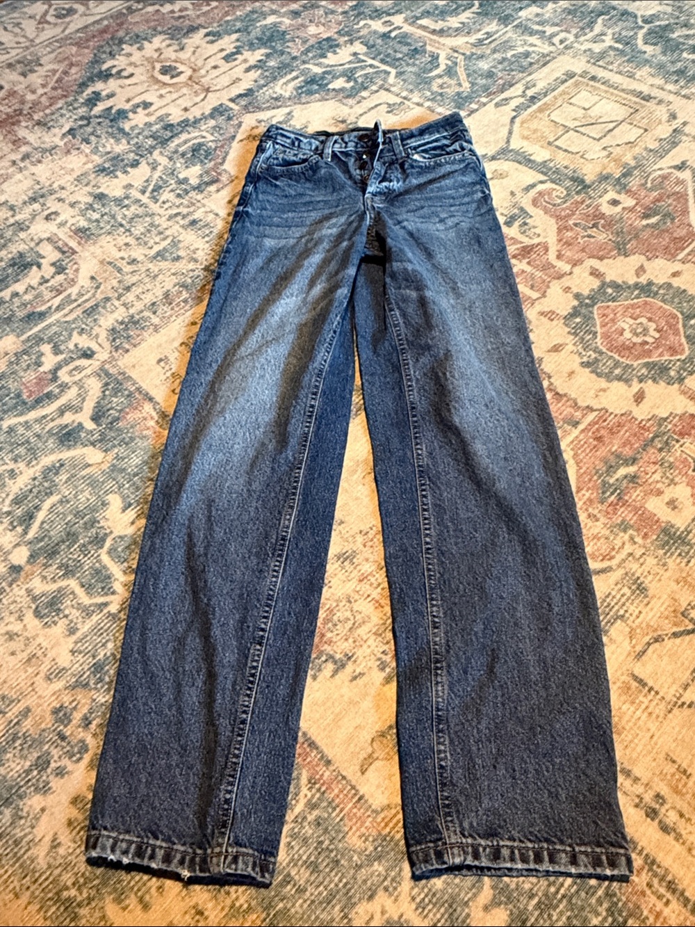 wild fable Dark Blue Straight-Leg Jeans
